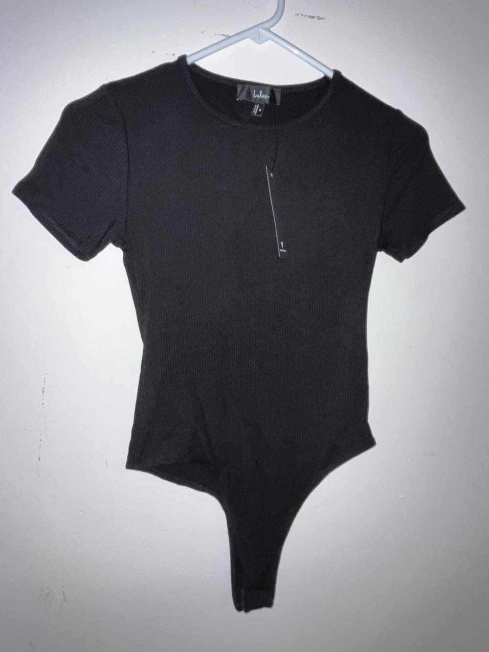 NWT Lulu’s Black Ribbed Body Suit Thong Style  WMNS Size Small - Picture 7 of 7